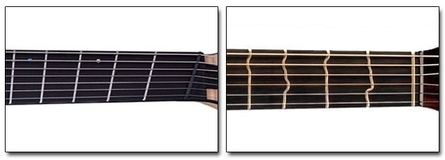 Trastes en Abanico e Irregulares Guitarra Eléctrica