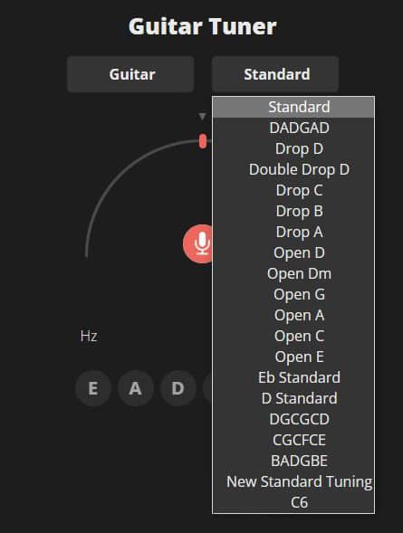 Diferentes afinaciones para Guitarra - Afinador Online