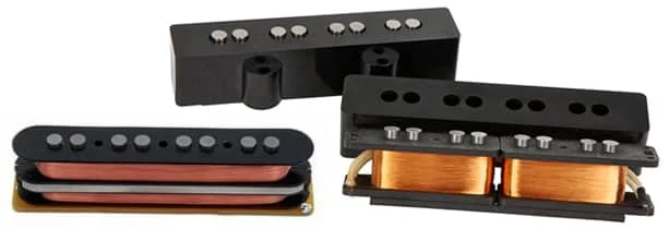 Pastillas de Bajo Single Coil con Sistema de Doble Bobina