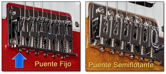 Puente Fijo y Semiflotante en Guitarra Eléctrica