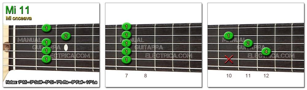 Acorde Guitarra Mi 11 - E 11