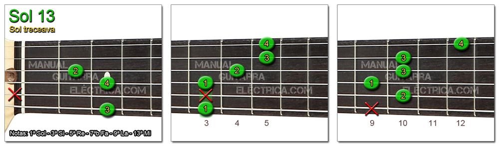 Acordes Guitarra Sol Treceava - G 13