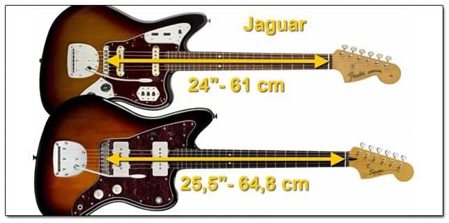 Tamaño de la Fender Jaguar y Fender Jazzmaster