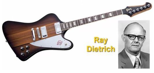 Raymond Dietrich Diseñador de la Guitarra Electrica Gibson Firebird