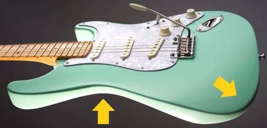 Rebajes en la Madera de una Guitarra Stratocaster