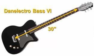 Danelectro Bass VI con Escala de 30 Pulgadas