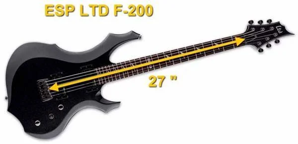 Guitarra Bar&iacute;tono de 27 Pulgadas de Escala ESP LTD F-200