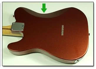 rebaje en la madera de la telecaster