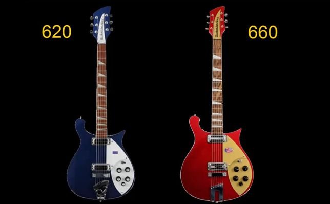 Diferentes Modelos de Guitarra Rickenbacker de Cuerpo Sólido