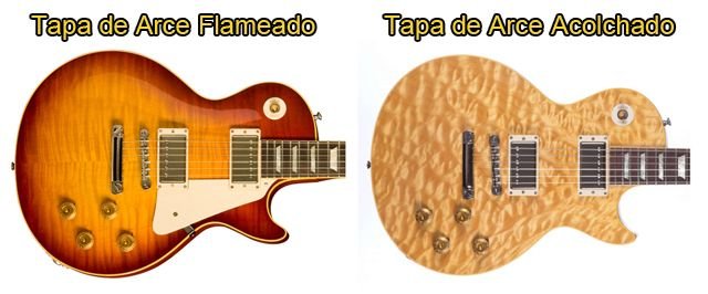 Tapa de Arce Flameado y Arce Acolchado Maderas para Guitarra Eléctrica