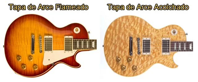 Tapa de Arce Flameado y Arce Acolchado Maderas para Guitarra El&eacute;ctrica