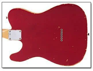 telecaster con las cuerdas introducidas por detras